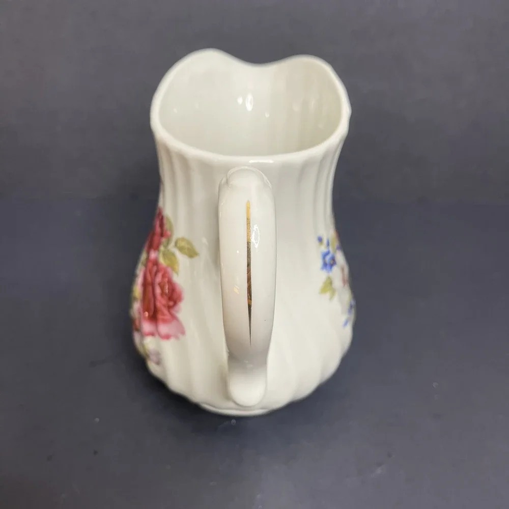 Formalities by Baum Brothers Floral Pitcher Roses Daisy Leaves 6